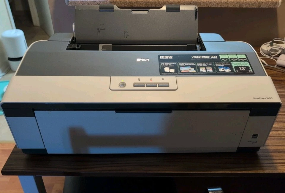 Epson Workforce 1100 Printer Wide DURABrite Ultra Ink 5760 x 1440 dpi UNTESTED  - Image 2 of 4