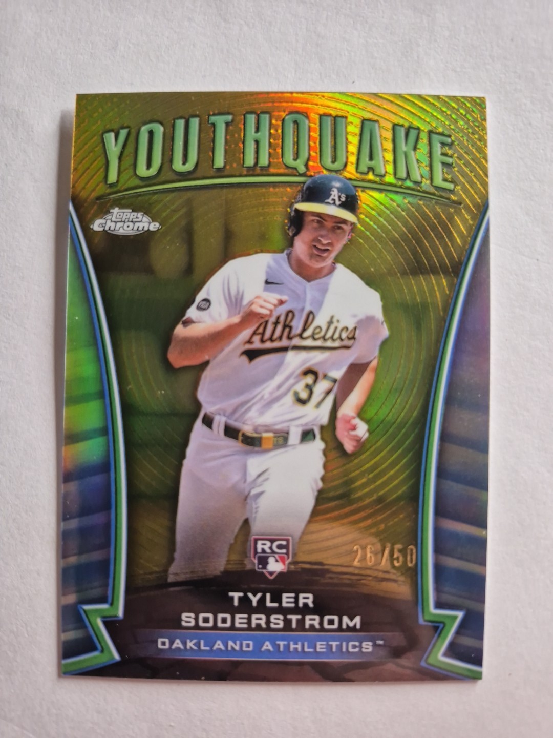 2024 Topps Chrome Tyler Soderstrom Youthquake Gold Refractor /50 Rookie RC YQ-16