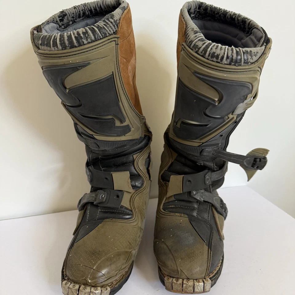 Botas de motocross Thor para hombre 10 negras y verdes Foto 2 de 4