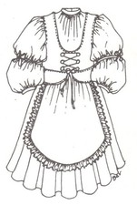 SEWING PATTERN fits 27-28" DOLL DRESS Victorian German French BJD 176