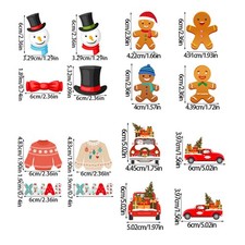 2 Pack Christmas Banner Paper Christmas Sign Garland Gingerbread Man Snowman Chr