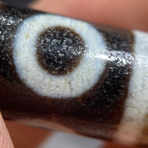 Amuleto Tibetano Nepalese Himalayano Antica Agata Vecchio Talismano Dzi 3 Occhi Perline - Foto 9 di 15