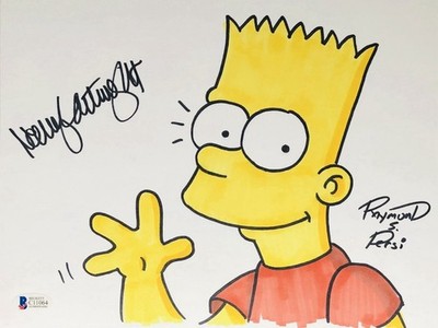 Simpsons Nancy Cartwright, Raymond Persi Signed 8.5x11
