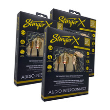 Three Stinger XI326 Premium RCA Interconnects Cables 6ft 2-Channel X3 Car Audio