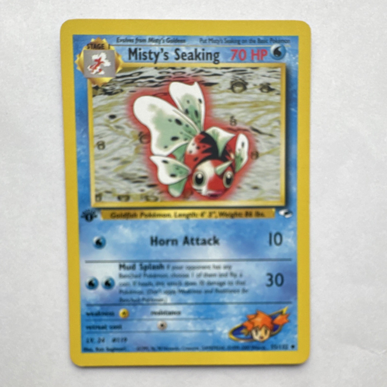 WOTC Misty's Seaking 55/132 1st Edition Gym Heroes 2000 ENG Regular Unc