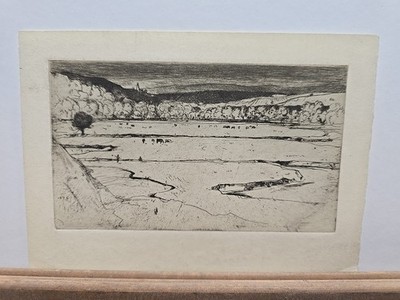 David Young Cameron (Scottish) Vintage Etching The Windings of the Wye 1902