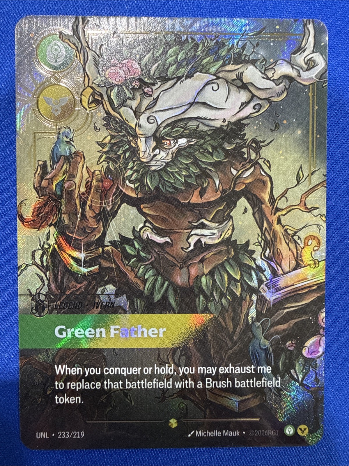 Ivern Green Father - Riftbound Unleashed Overnumbered 233/219 NM [ENG]