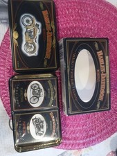 Harley Davidson Motorcycle Tin with 2 Decks Sealed Playing Cards