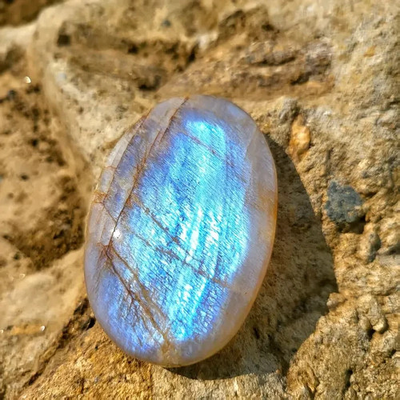 #ad Natural Moonstone Palm Stone Healing Crystal Tumbled Stone June Birthstone Gifts $14.80