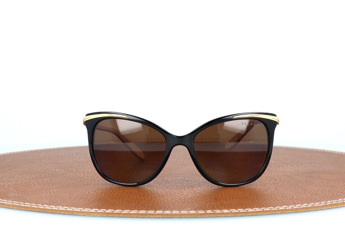Ralph Lauren Ra5203 1090/T5 Black Gold Cat Eye Polarized Sunglasses W Case Ralph Lauren RA5203 1090/T5 Black/Gold Cat Eye Polarized  main image 3