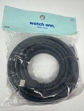 Watch Onn HDMI Cable - 25ft Black Heavy Duty Male To Male NEW