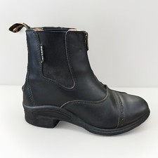 Dublin Altitude Equestrian Riding Ankle Boot Black Faux Leather Child Size 3 Zip