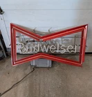 Vintage Budweiser Bow Tie Mid Century Neon Sign 29" x 17" Works READ