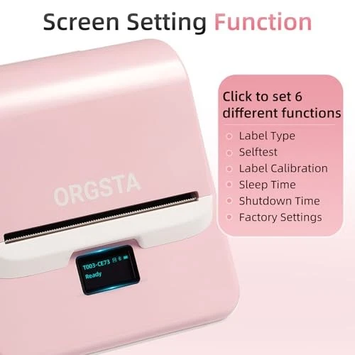 Pink T003 Thermal Label Maker with Tape - 3.15 Inch