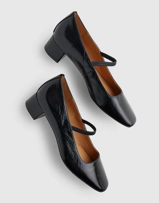 Madewell The Greta Leather Pump True Black Size 8.5 M NWOB $138