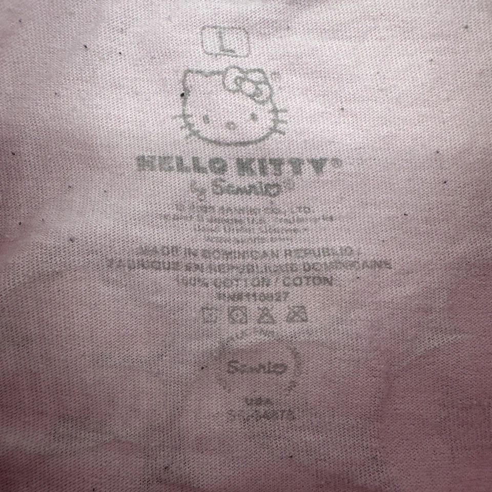 Hello kitty By Sanrio t Shirt Women L Pink Graphic Print Logo .#37337 - Image 3 of 4
