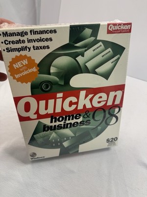 Quicken Home & Business 98 NEW Sealed Vintage Software Windows 98 Intuit