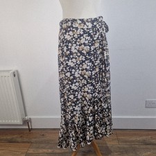 Somerset By Alice Temperley Long Wrap Frill Skirt UK 14 Multicoloured