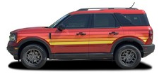 2021-2026 Ford Bronco Sport Stripes Side Decals Sunsetter Digital Red Graphic 2021-2026 Ford Bronco Sport Stripes Side Decals Sunsetter Digital Red Graphic