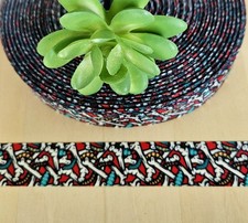 7/8" 1 YD Skeleton Bones Grosgrain Ribbon Halloween Pirate Bones