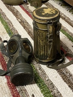 Gasmaske Wehrmacht GM38 2.WK Ww2 Camo Gas Mask