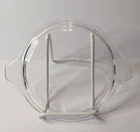Vintage Pyrex Clear Glass Round Casserole Lid 470-C Tab Handles EUC