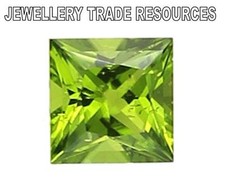 5mm x 5mm Square Princess Cut Natural Green Peridot Gem Gemstone