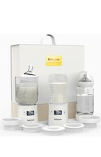 BabySafe Portable Bottle Warmer For Travel 10in1 Set 5 Adapters 2 Glass Milk