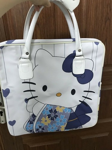 Women Girl KT cat Kimono Handbag Tote Casual Travel Crossbody Shoulder Bag - Picture 4 of 10