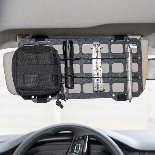 Car Sun Visor Cover Rigid MOLLE Panel for Vehicle Tactical Gear Storage Holder - Picture 6 of 12