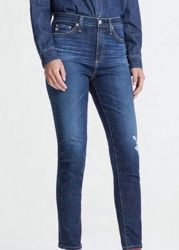 AG Adriano Goldschmied Jeans Womens Sz 31 Sophia Blue High Waist - Picture 2 of 14