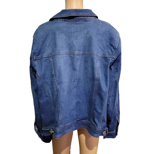Isaac Mizrahi Live Button Up Denim Jacket 28W - Picture 4 of 6