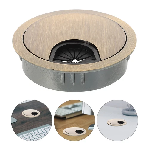  2 Pcs Cable Hole Cover Office Cord Plug for Desktops Wire Grommet