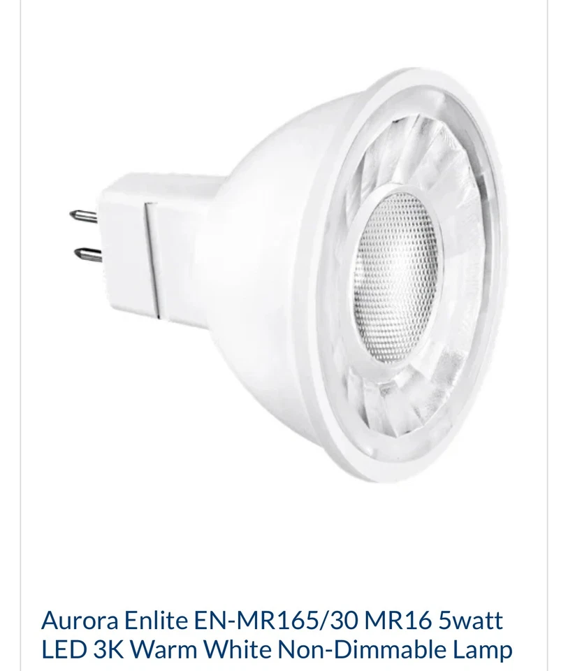 20 X Aurora Spot Light LED MR16 Down light 5W 12V 3000k Warm GU5.3 12V - Image 2 of 3