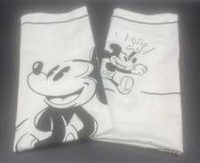 Disney Store MICKEY MOUSE Tea Towels Black & White Sketch Kitchen Set Of 2 EUC