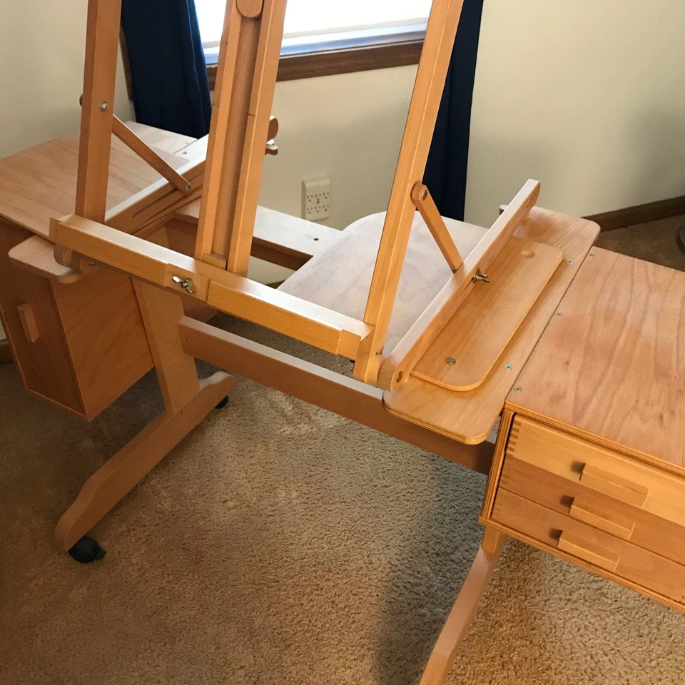 Estação de Trabalho MABEF M/30 - Madeira de Faia - VEJA O VÍDEO - Feita na Itália - SOMENTE LOCAL - Imagem 2 de 4