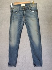 Authentic Free People Blue Jeans Size 27 Spandex Made in USA - Low Rise, Rustic