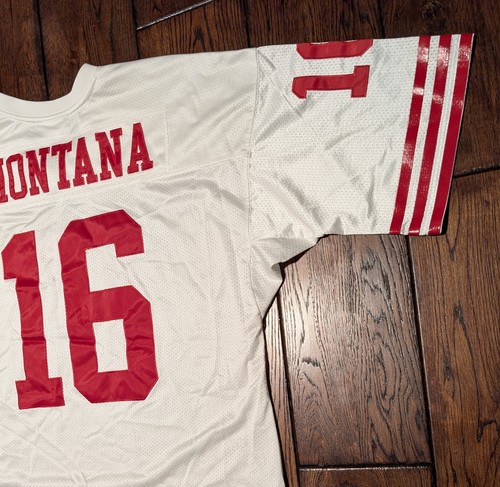 Mitchell & Ness Throwback 1989 Joe Montana #16 49ers White Jersey Size 52 - 2XL - Picture 9 of 12