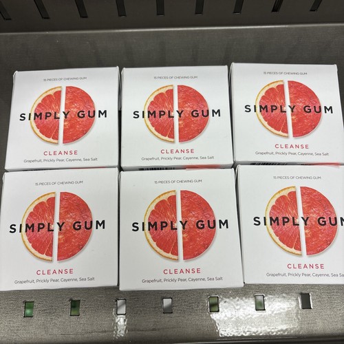 Simply Gum Cleanse w/ Grapefruit and Prickly Pear LOT of 6 (90Pcs) BB 03/2026 - Picture 1 of 3