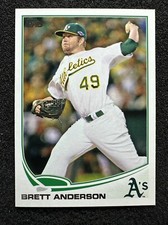 BRETT ANDERSON #347 2013 Topps Baseball QTY Oakland Athletics