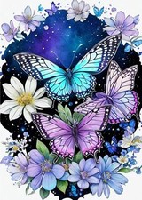 Butterfly Diamond Art Painting Kit for Adults 5D Full Drill Diamond Painting