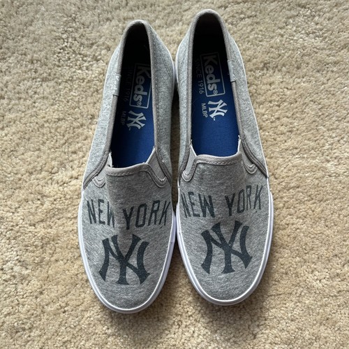 Keds Women’s Double Decker New York Yankees Gray Slip-On Sneakers - 6.5 - VGUC - Picture 2 of 8