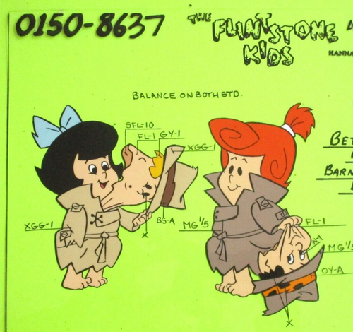 FLINTSTONES KIDS HANNA-BARBERA 1986 PRODUZIONE ORIGINALE MODELLO CEL detective