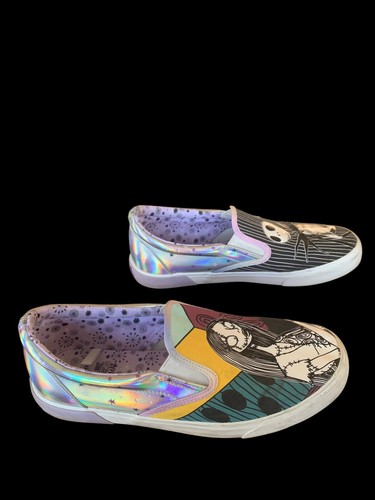 Nightmare Before Christmas ladies size 10 slip on shoes Jack and Sally Excellent - Picture 5 of 10