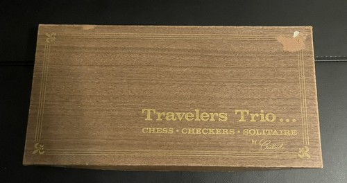 Vintage Travelers Trio Games By Crisloid Chess Checkers Solitaire ...