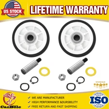 2 PACK 303373K Dryer Roller Wheel Drum Support Kit for Maytag 12001541 312948 US