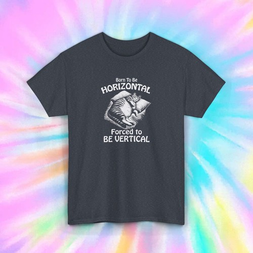 Born to Be Horizontal Shirt | Cat Sleeping Graphic Tee | Lazy Vibes - Picture 7 of 9