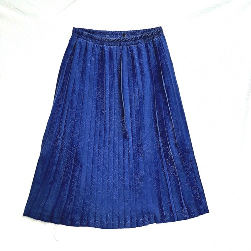 C&A Vintage Faltenrock Gr.21 Blau Leicht Glänzend - 第 1/3 張圖片