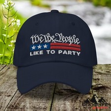 We the People Like to Party July 4th Baseball Cap Dad Hat for Men Women