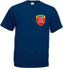 Essex Swords T-shirt Cricket Style Team Unisex Adult 100% Cotton Shirt Top
